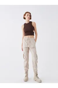 LC Waikiki Women's Standard Fit Cargo Pants with Elastic Waist