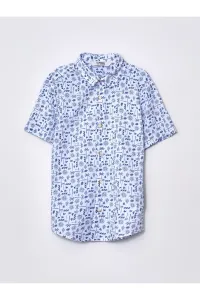 LC Waikiki Boy's Patterned Short Sleeve Gabardine Shirt #8999351