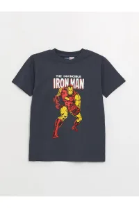 LC Waikiki Crew Neck Iron Man Printed Short Sleeve Boys T-Shirt