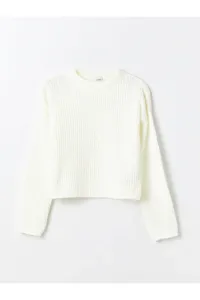 LC Waikiki Girls' Crew Neck Long Sleeve Knitwear Sweater