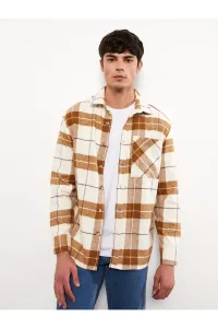 LC Waikiki A Comfortable Fit Long Sleeve Plaid Men's Lumberjack Shirt Jacket