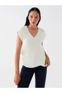 LC Waikiki Women's Plain V-Neck Knitwear Sweater