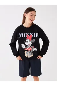 LC Waikiki Women's Crew Neck Minnie Mouse Printed Long Sleeve Sweatshirt