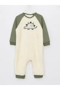 LC Waikiki Crew Neck Long Sleeve Embroidery Detailed Plush Baby Boy Jumpsuit