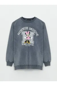 LC Waikiki Crew Neck Minnie Mouse Printed Long Sleeve Maternity Sweatshirt #8774621