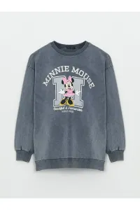 LC Waikiki Crew Neck Minnie Mouse Printed Long Sleeve Maternity Sweatshirt