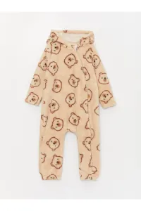 LC Waikiki Hooded Long Sleeve Baby Boy Plush Jumpsuit