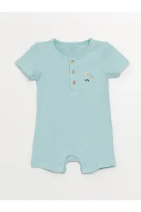 LC Waikiki Lcw Baby Crew Neck Embroidery Detail Baby Boy Rompers