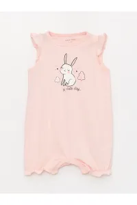 LC Waikiki Crew Neck Printed Baby Girl Rompers