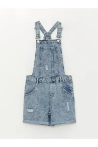 LC Waikiki Girl's Jeans with Ripped Detailed Overalls