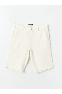 LC Waikiki Linen-Mixed Men's Shorts with a Standard Fit