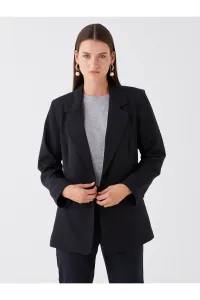 LC Waikiki Women's Plain Long Sleeve Crepe Blazer Jacket