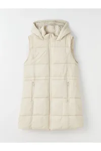 LC Waikiki Women's Straight Inflatable Vest with a hoodie
