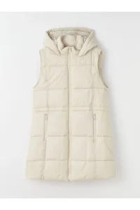 LC Waikiki Women's Straight Inflatable Vest with a Hooded
