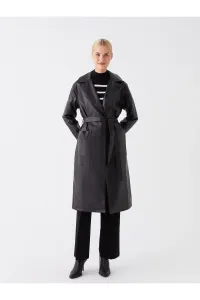 LC Waikiki Women's Leather-Looking Coats with Jacket Collar Straight Long Sleeve #7595658