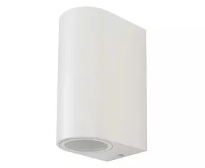 LED Solution Biele fasádne svietidlo guľaté 2x GU10 7542