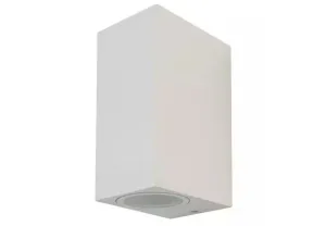 LED Solution Biele fasádne svietidlo hranaté 2x GU10 7541