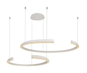LED Solution Biele závesné LED svietidlo dizajnové 116cm 48W stmievateľné Farba svetla: Teplá biela 14992
