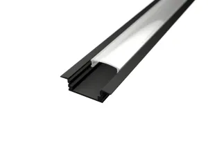 LED Solution Vstavaný profil pre LED pásiky V1 čierny Vyberte variantu a dĺžku: Profil + Nacvakávacie čierny difúzor 2m LP301B-2M_191166