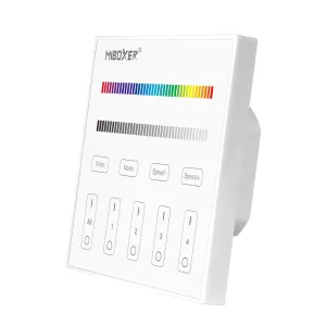 LED Solution Mi-Light RF Nástenný diaľkový ovládač pre RGB+RGBW LED pásiky, 4-kanálový, AC 230V T3