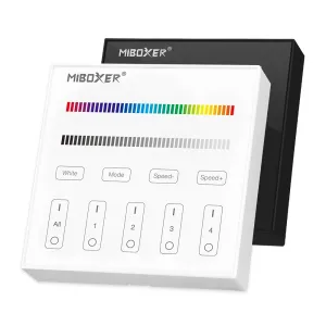 LED Solution Mi-Light RF Nástenný diaľkový ovládač pre RGB+RGBW LED pásiky, 4-kanálový Vyberte farbu: Čierna B3-B