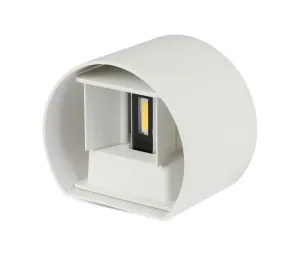 LED Solution Biele fasádne LED svietidlo guľaté 5W IP65 Farba svetla: Teplá biela 217082