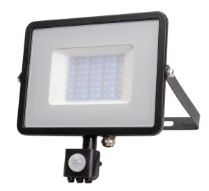 LED Solution Čierny LED reflektor 30W s pohybovým snímačom Premium Farba svetla: Denná biela 461