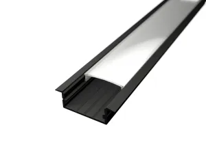 LED Solution Vstavaný profil pre LED pásiky V4 čierny Vyberte variantu a dĺžku: Profil bez difúzora 2m