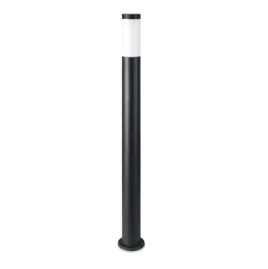 LED Solution Čierne záhradné svietidlo guľatý stĺpik 110cm E27 8594