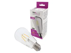 Žárovka Filament LED E27 4W bílá teplá TRIXLINE ST64