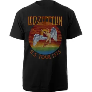 Led Zeppelin tričko USA Tour '75. Čierna XXL