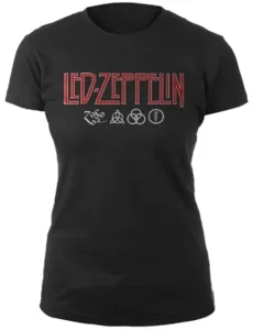 Led Zeppelin tričko Logo & Symbols Čierna L #2108945