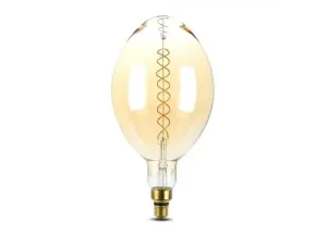 V-Tac žiarovka Filament LED E27 8W BF180 biela teplá V-TAC VT-2168D Amber Dimmable