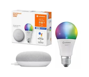 Ledvance Ledvance - Inteligentný reproduktor Google Nest Mini + LED RGBW žiarovka SMART+