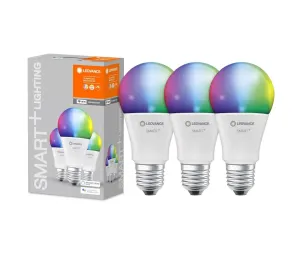 Ledvance SADA 3x LED RGBW Stmievateľná žiarovka SMART+ E27/9,5W/230V 2700K-6500K - Ledvance #9139515