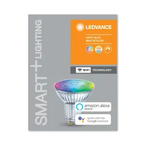 LEDVANCE SMART+ WIFI PAR16 RGBW 50 40 TBDW/ GU10, MENITELNE FARBY, STMIEVATELNA