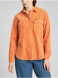 Oranžová dámska menčestrová košeľa Lee Sandy #733766