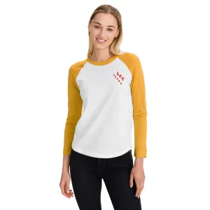 Lee T-shirt Raglan Ringer Tee Golden Yellow - Women's #722306