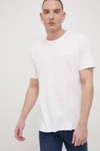 Bavlnené tričko Lee biela farba, s potlačou #200939