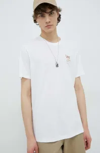 Bavlnené tričko Lee biela farba, s potlačou #6891580
