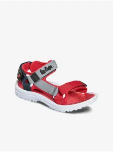 Šedo-červené dievčenské sandále Lee Cooper #218773