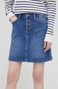 Rifľová sukňa Lee mini, rovný strih