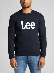 Dark Blue Sweatshirt Lee Crew - Men #734007