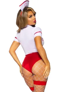 Červeno-biely sexi kostým Nurse Feelgood 87086 #8037967