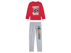 LEGO Chlapčenské pyžamo s dlhým rukávom (98/104, City, červená/sivá)