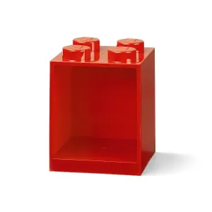 Brick 4 závesná polica, viac variant - LEGO Farba: červená