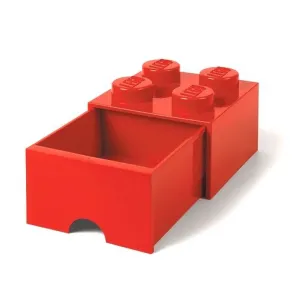 Úložný box 4 so zásuvkou, viac variant - LEGO Farba: červená