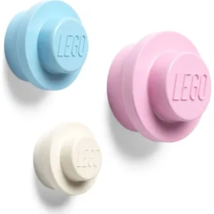 Vešiak na stenu, 3 ks, viac variant - LEGO Farba: bílá, světle modrá, růžová
