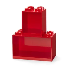 Brick závesné police, set 2 ks, viac variant - LEGO Farba: červená