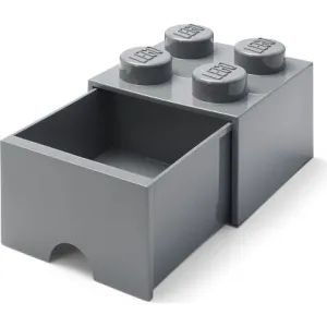 Úložný box 4 so zásuvkou, viac variant - LEGO Farba: tmavě šedá